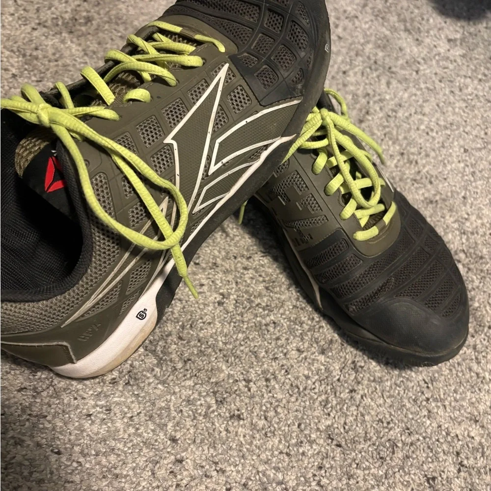 Reebok Men's Black and Olive Athletic Shoes - Picture 2 of 2